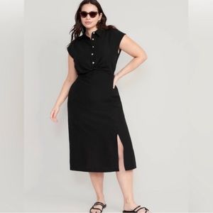 Cutout Midi Shirt Dress for Women